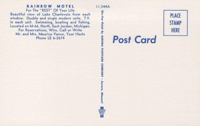 South Arms Retreats (Rainbow Motel) - Vintage Postcard (newer photo)